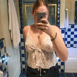 PacSun Floral Tie Top